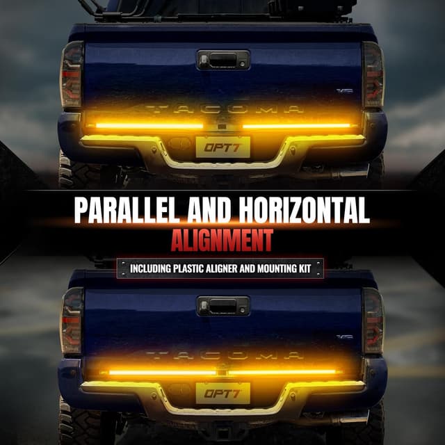 Detalle de OPT7 Redline Parlux Triple Row LED Tailgate Light Bar 🚚