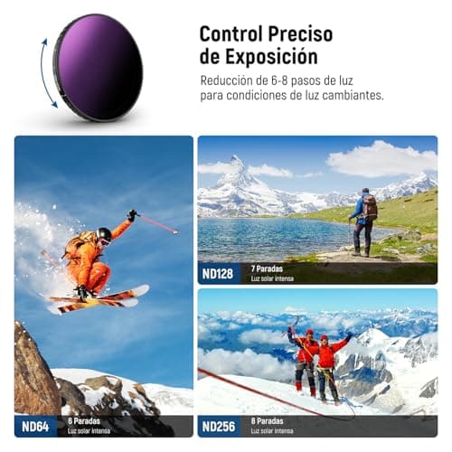 Detalle 2 de NEEWER Filtro ND Variable ND64–256 6–8 paradas
