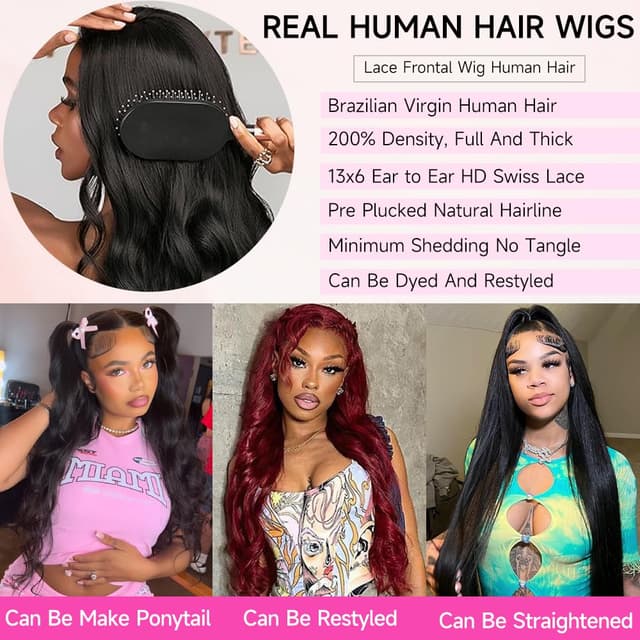 Thumbnail 6 de KOTTN 28 Inch Body Wave 13x6 HD Lace Front Wig (200 Density) — Virgin Human Hair, Pre-Plucked