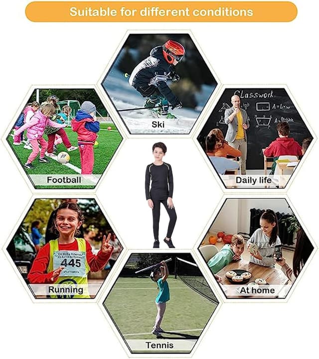 Detalle de Kids thermal base layer set for 4-way stretch