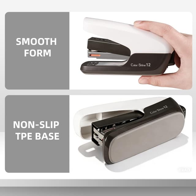 Detalle de SimSign müheloses Heftgerät mit 2000 Heftklammern (für 25 Blatt) – schwarz/weiß