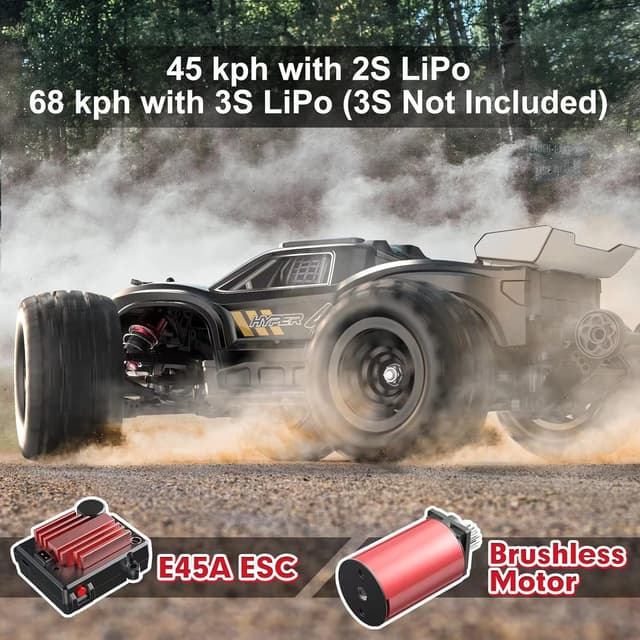 Thumbnail 1 de HYPER GO H16BM 42mph Brushless 1/16 RTR RC Car