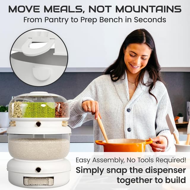 Thumbnail 5 de Rice & Multi-Grain Dispenser 22 lb food dispenser 🍚