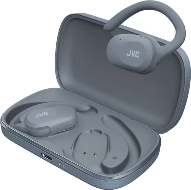 Detalle de JVC HA-NP40T Blau In-Ear-Kopfhörer mit Open-Ear-Design und IPX4