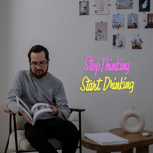 Detalle 1 de Neon SIGNSHIP Stop Thinking LED, 42 x 30 cm