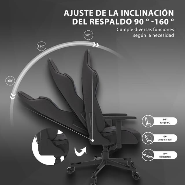 Detalle de SENSE7 Spellcaster Silla gaming ergonómica con soporte lumbar