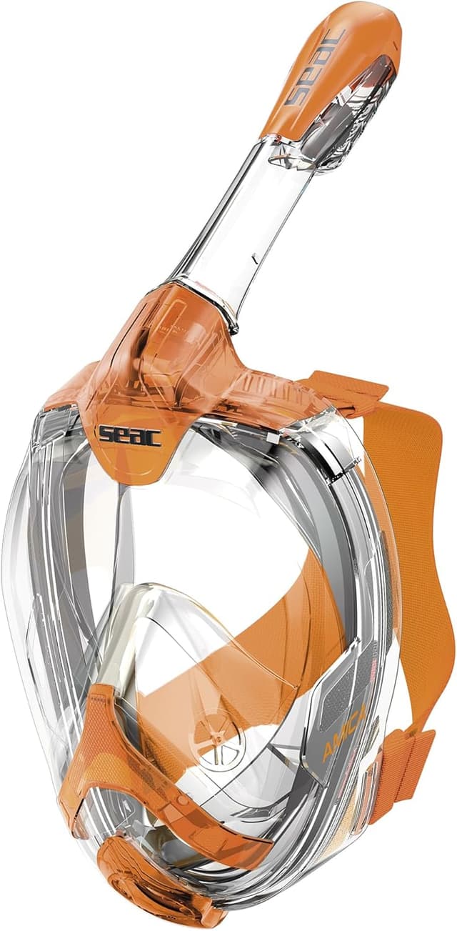 Detalle de SEAC AMICA Maschera integrale snorkeling full face per adulti e bambini (dai 6 anni) con visione 180°