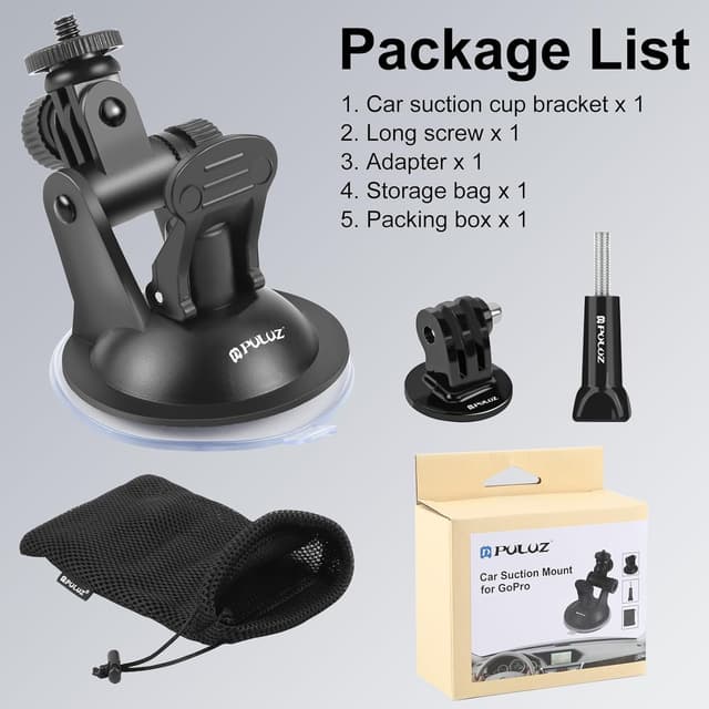 Thumbnail 6 de PULUZ Action Cam Saugnapfhalterung für Actioncams