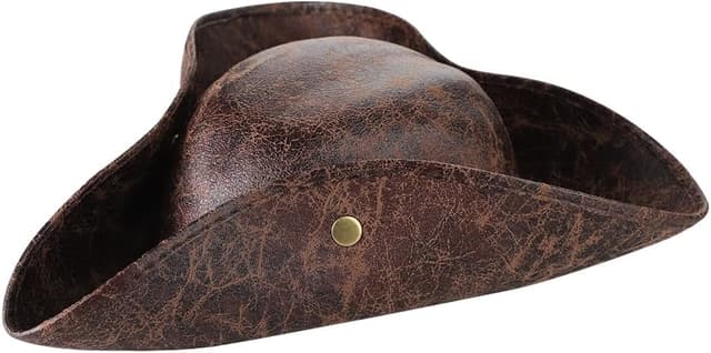 Detalle de XGOPTS Pirate Hat Classic Brown Tricorn