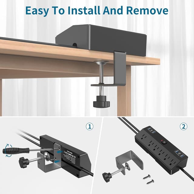 Thumbnail 6 de JXGUCAT Desk Clamp Power Strip 40W 🔌