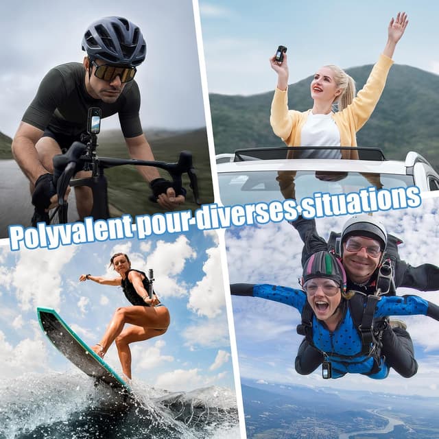 Detalle de Hiwoor 360° Action Cam mit Touchscreen: 1080P, wasserdichtes Gehäuse (30 m) & 120° Weitwinkel