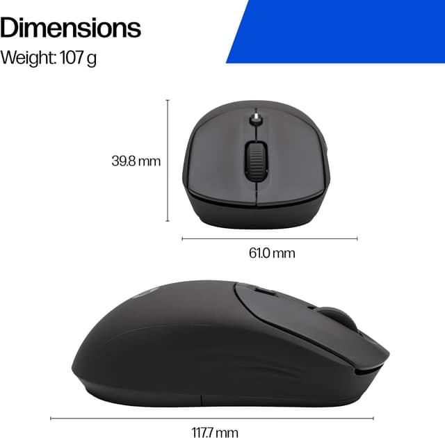 Thumbnail 4 de HP 400 Quiet Wireless Mouse 6000 DPI