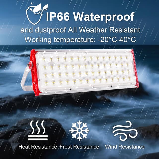 Detalle 2 de CREATESTAR 200W 20000LM Faretto da esterno