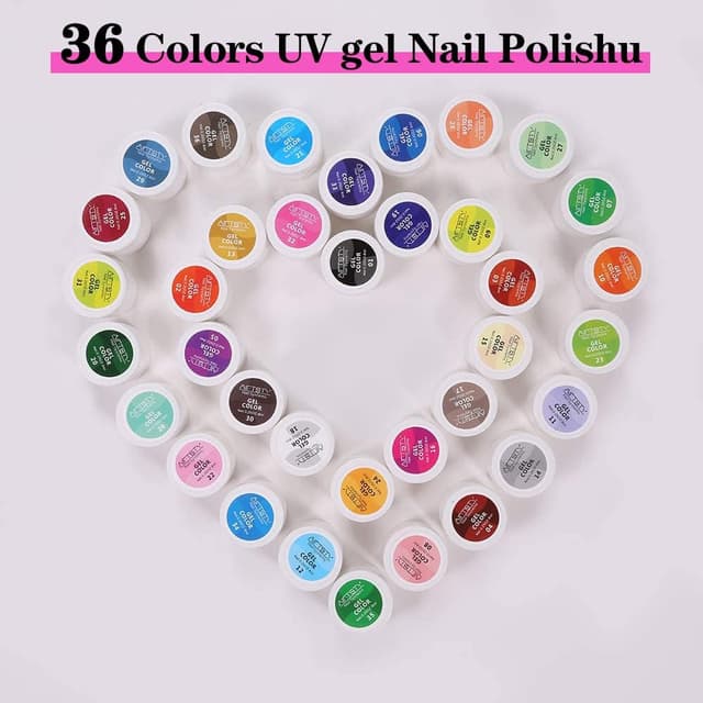 Thumbnail 6 de GOFLORDEN Smalto Unghie UV/LED semipermanente 36 colori (38 pz) per nail art