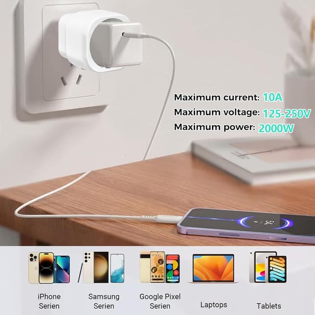 Detalle de Reiseadapter USA (3 Stück) – EU-Stecker auf US/Typ-B Adapter für USA, Kanada & Mexiko