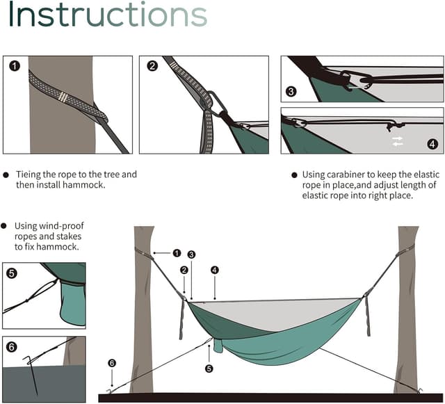 Detalle de Sendowtek Amaca con zanzariera per campeggio e giardino, nylon 210T fino a 300 kg