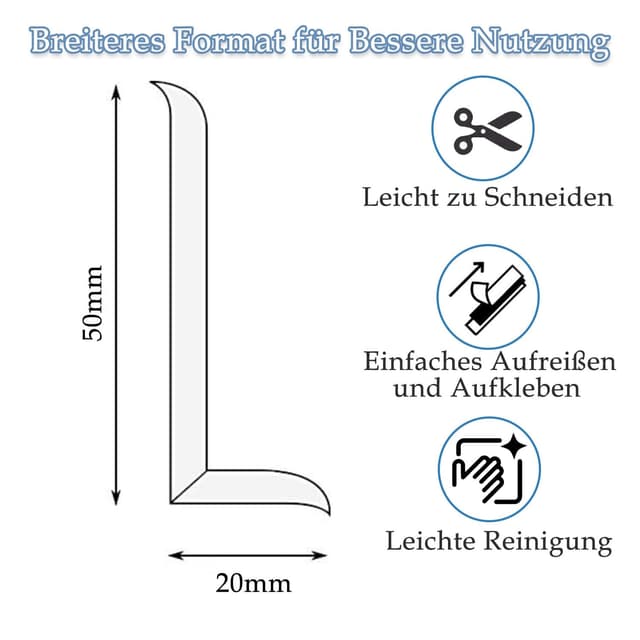 Detalle de Weichsockelleiste 50 x 20 mm für Küche
