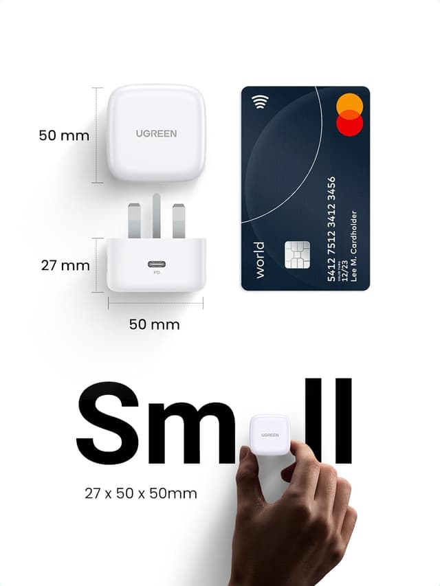 Thumbnail 6 de UGREEN 20W USB-C Plug PD Fast Charger (white) – compact Type C power adapter