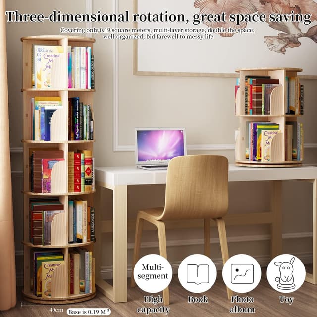 Thumbnail 6 de Drehbares Bücherregal mit 360 Grad