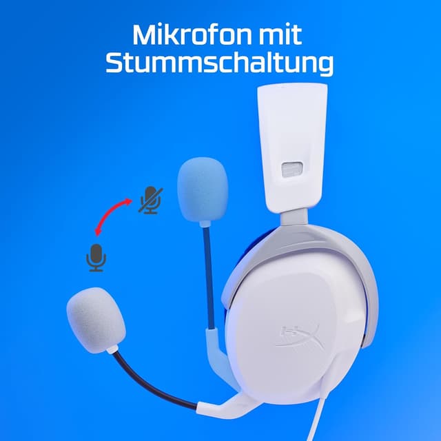 Thumbnail 6 de HyperX Cloud Stinger 2 – kabelgebundenes Gaming-Headset für PlayStation, leicht & mit drehbarem Mikrofon (weiß)