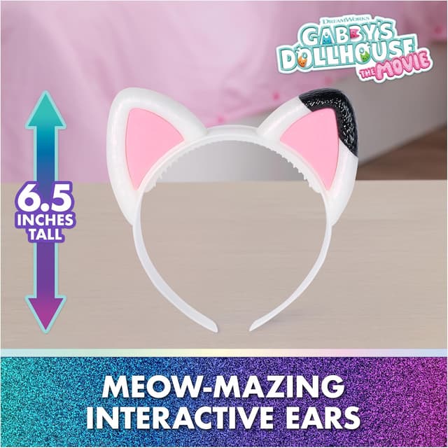 Detalle 2 de Movie Magic kitty ears hairband, 16.5 cm