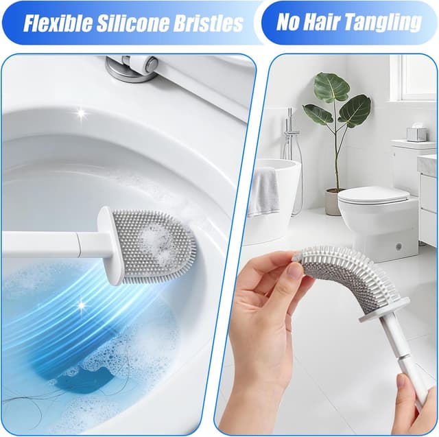 Detalle 2 de Toilet Brush 2 Pack Silicone Set with Holders 🧻