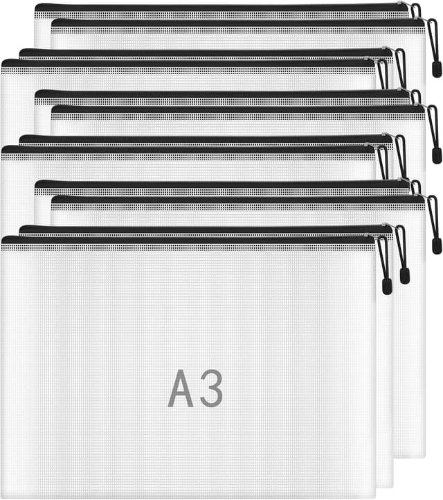 Thumbnail 6 de Plastic Wallets A4 Zip Folder 24 pack