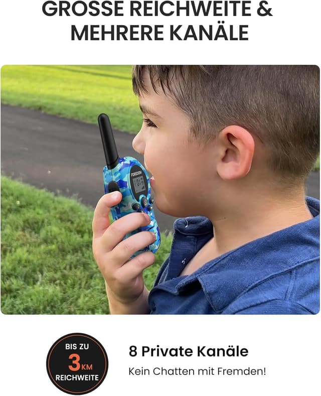Thumbnail 1 de FOREDOM Walkie Talkies Kinder 3 km Reichweite đĄ