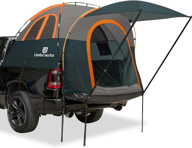 Detalle de Umbrauto Truck Bed Tent with Awning (5.5–5.8FT) — PU3000mm Waterproof Tailgate Pickup Tent for 2-Person Camping