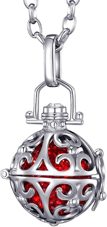 Detalle de Catenina donna in acciaio inox da 70 cm con ciondolo ornamentale e sfera Ø 16 mm