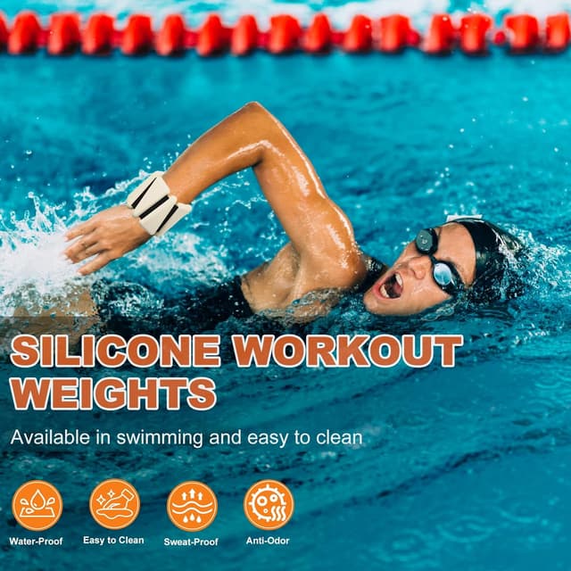 Detalle de Adjustable Ankle & Wrist Weights Set of 2 (1lb each) for Yoga, Pilates, Running and Rehab