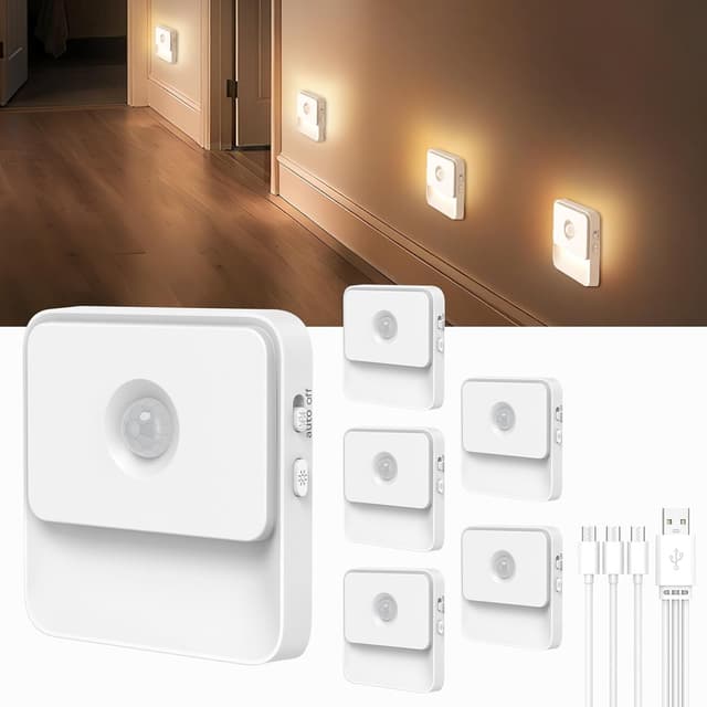 Detalle de Aufladbare LED Nachtlampe mit Bewegungsmelder