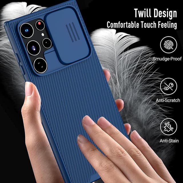 Detalle 2 de XTCASE Coque pour Samsung Galaxy S25 Ultra 5G avec protection caméra coulissante – Bleu