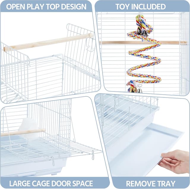 Thumbnail 2 de Yaheetech Gabbia per uccelli 40 x 40 x 58 cm 🐦