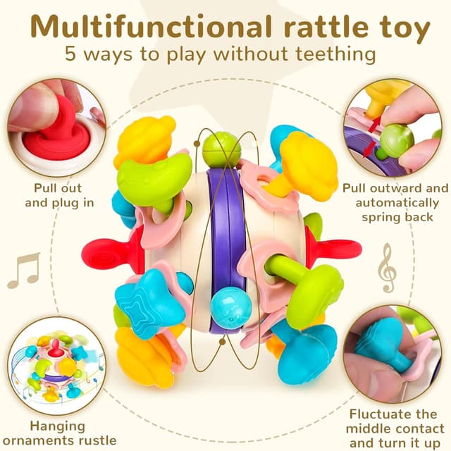 Thumbnail 2 de Multifunctional Space Elements Baby Teether 14‑point
