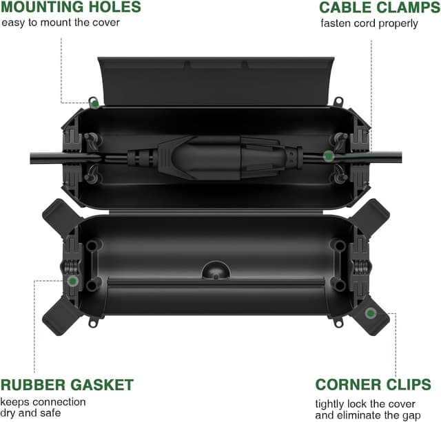 Thumbnail 6 de Flemoon 2-Piece Outdoor Waterproof Electrical Box 12.5"