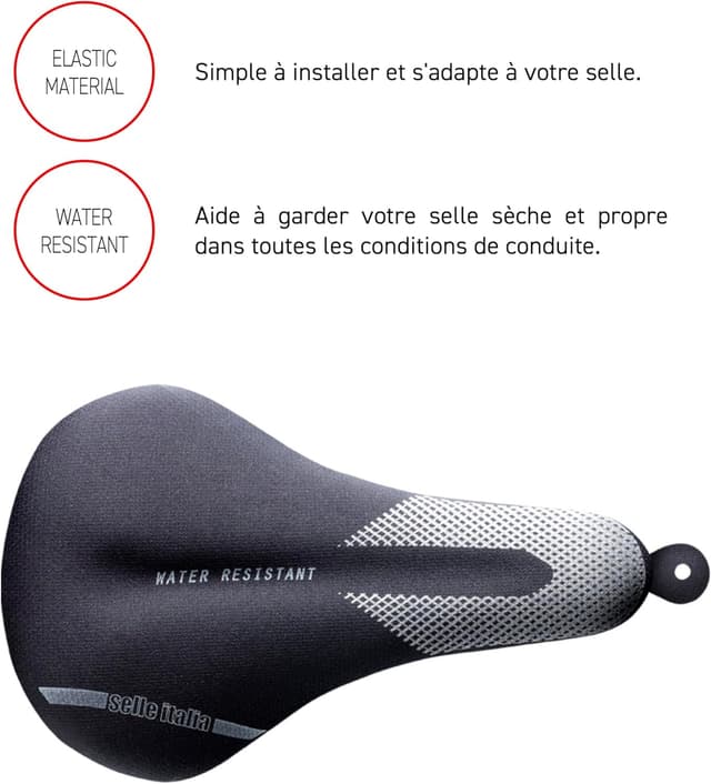 Detalle 2 de Couvre-selle COMFORT BOOSTER S (noir) : housse respirante à enfiler