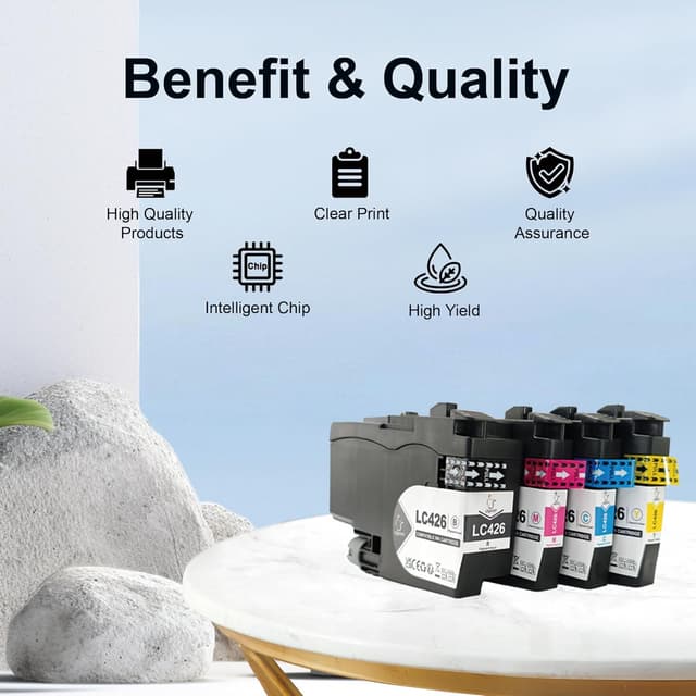 Detalle 2 de Uiprint LC426 compatible ink cartridges (4-pack: Black, Cyan, Magenta, Yellow) for Brother LC426 series