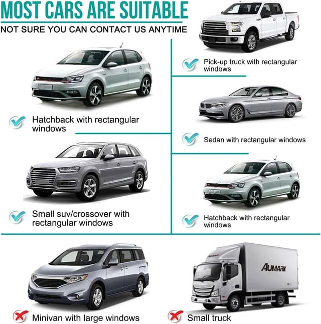 Thumbnail 6 de WIN.MAX Sonnenschutz Auto Baby & Kinder, UV-Schutz für Seitenfenster – universelles Netz-Set, 2 Stück (L)