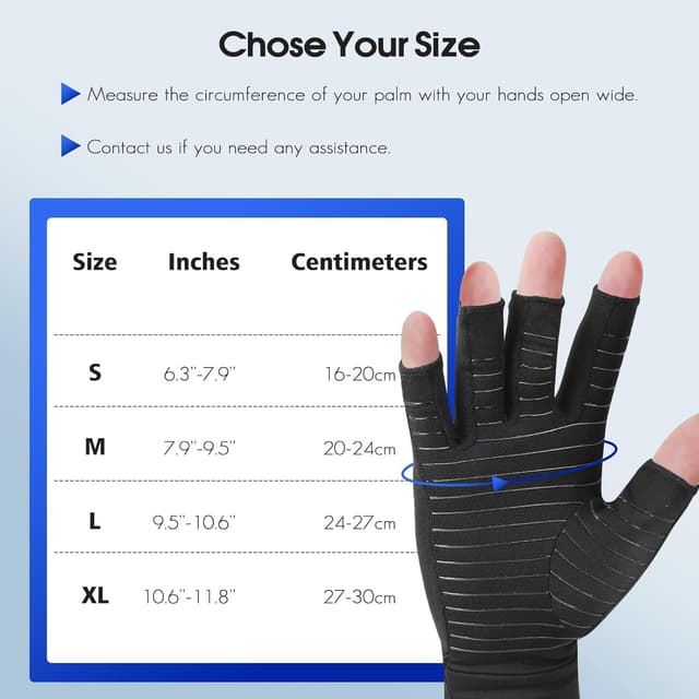 Thumbnail 6 de Donfri Arthritis Compression Gloves (Fingerless) for joint pain, carpal tunnel & swollen hands