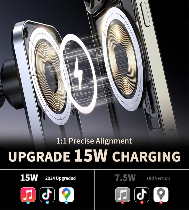 Detalle 2 de 15W Mag Safe Autohalterung für iPhone 16–12