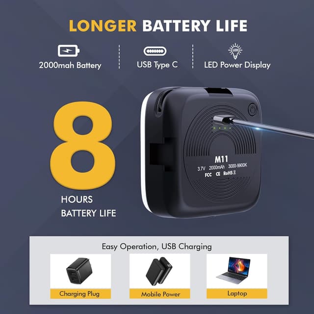 Thumbnail 6 de 64 LEDs Selfie Light 2000mAh clip-on