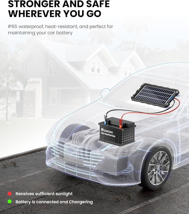 Thumbnail 4 de POWOXI 7.5W Solar Trickle Charger