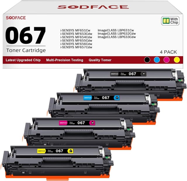 Detalle de SODFACE 067 067H Toner Set für Canon