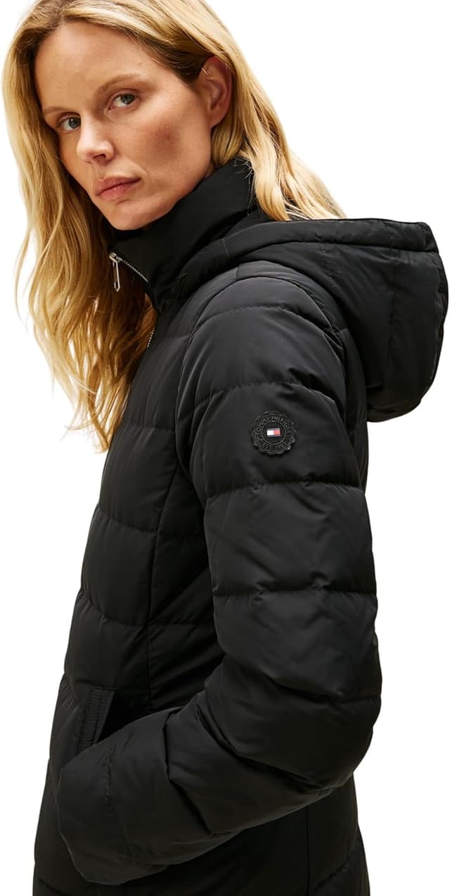 Detalle de Tommy Hilfiger Women’s MW Down Slim Coat with Fur (puffer coat, pack of 1) — WW0WW47540