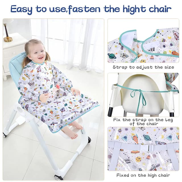 Thumbnail 4 de Vicloon Lätzchen mit Ärmeln 90x80 cm