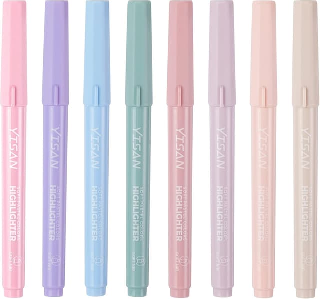 Detalle de YISAN Pastell Textmarker Set 6 Marker