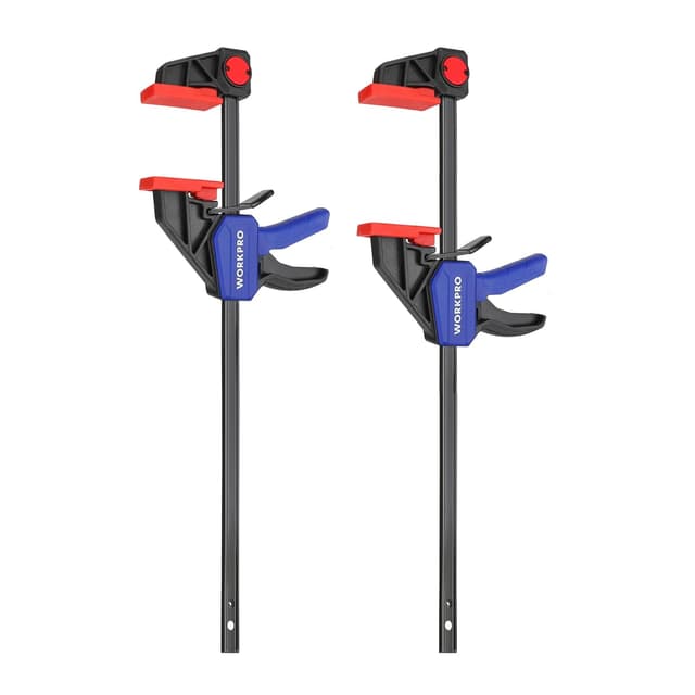 Detalle de WORKPRO lot de 2 serre-joints à une main acier et nylon — ouverture jusqu’à 305 mm