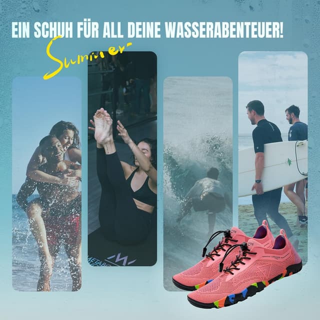 Detalle de WateLves Chaussures de bain et d’eau antidérapantes pour femmes et hommes (tailles 36 à 48)