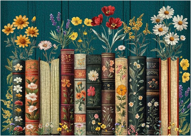 Thumbnail 1 de Vintage Wildflower Book Puzzle 1000 Pieces